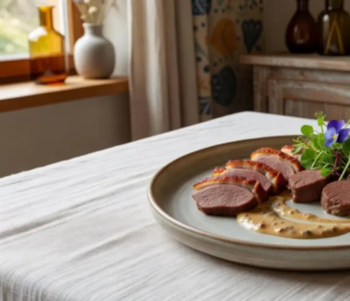 Moderně naservírované tradiční české jídlo v restauraci BrightChoiceCZ